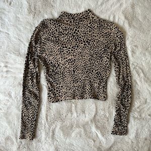 Brandy Melville cheetah turtleneck